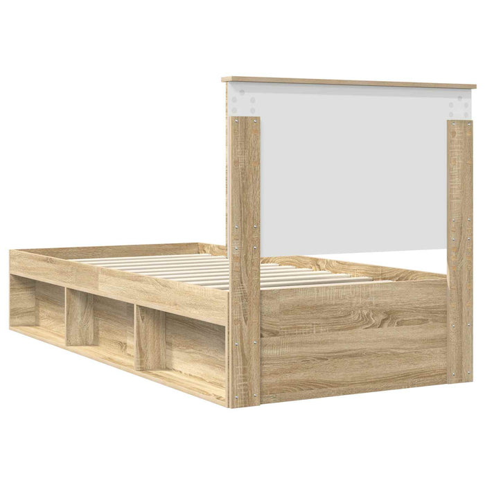 Cadru de pat cu headboard Sonoma 100 x 200 cm Lemn de pin masiv - WALTI WALTI
