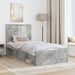 Cadru de pat Gri Concret 100 x 200 cm Lemn de pin masiv - WALTI WALTI