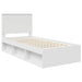 Cadru de pat cu headboard Alb 90 x 190 cm Lemn de pin masiv - WALTI WALTI
