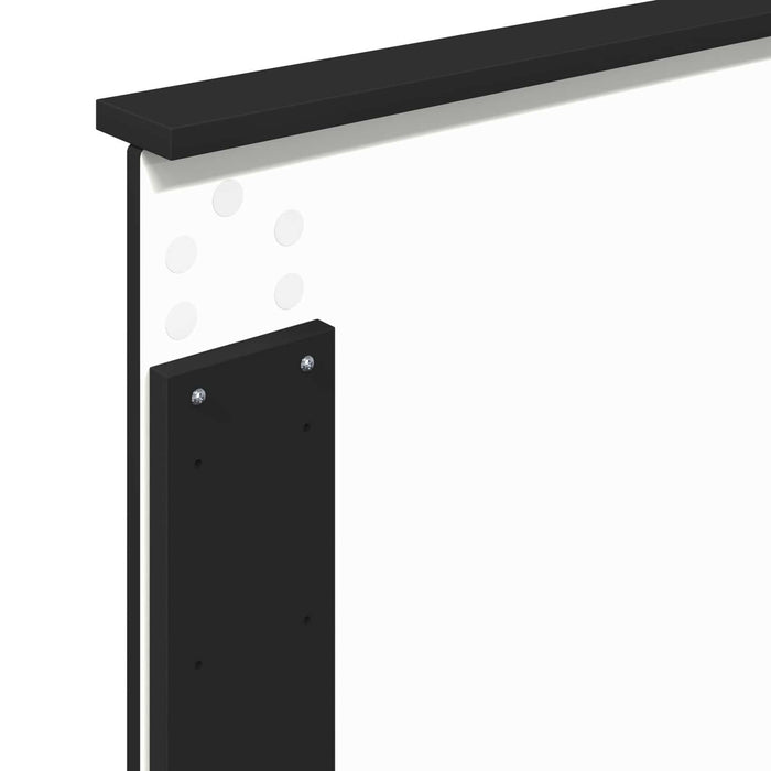 Cadru de pat cu headboard Negru 90 x 190 cm Lemn de pin masiv - WALTI WALTI