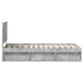 Cadru de pat Gri Concret 90 x 190 cm Lemn de pin masiv - WALTI WALTI