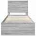Cadru de pat Gri Sonoma 90 x 190 cm Lemn de pin masiv - WALTI WALTI