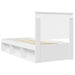 Cadru de pat cu headboard Alb 90 x 200 cm Lemn de pin masiv - WALTI WALTI