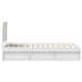 Cadru de pat cu headboard Alb 90 x 200 cm Lemn de pin masiv - WALTI WALTI