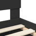 Cadru de pat cu headboard Negru 90 x 200 cm Lemn de pin masiv - WALTI WALTI