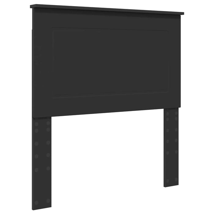 Cadru de pat cu headboard Negru 90 x 200 cm Lemn de pin masiv - WALTI WALTI