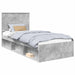 Cadru de pat cu headboard Beton 90 x 200 cm Lemn de pin masiv - WALTI WALTI
