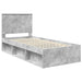 Cadru de pat cu headboard Beton 90 x 200 cm Lemn de pin masiv - WALTI WALTI