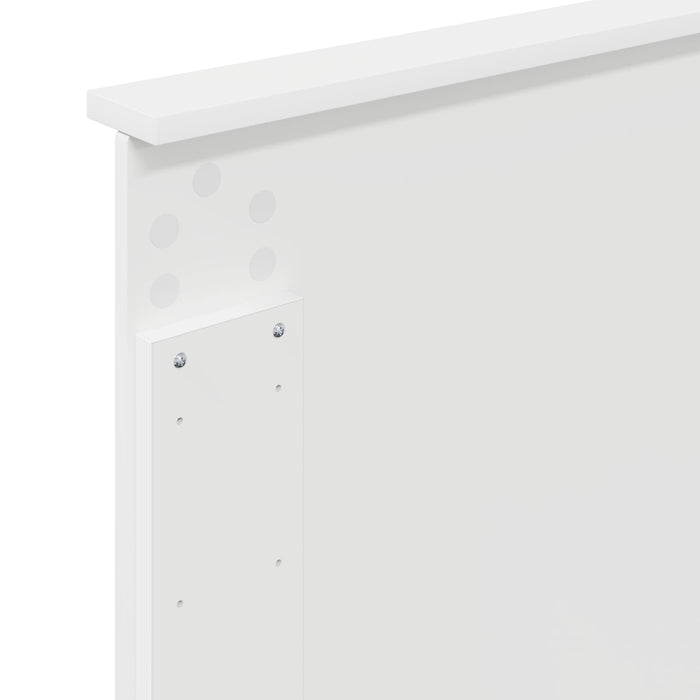 Cadru de pat cu headboard Alb 75 x 190 cm Lemn de pin masiv - WALTI WALTI