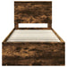 Cadru de pat Stejar fumuriu 75 x 190 cm Lemn de pin masiv - WALTI WALTI