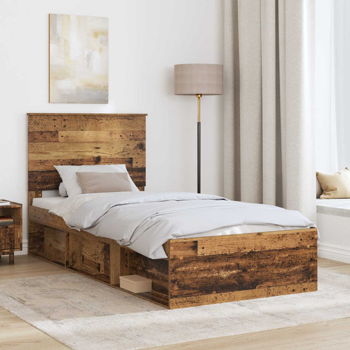 Cadru de pat Lemn vechi 75 x 190 cm Lemn de pin masiv - WALTI WALTI