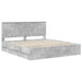 Cadru de pat Gri din beton 200 x 200 cm Lemn Ingineresc - WALTI WALTI