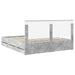 Cadru de pat Gri din beton 200 x 200 cm Lemn Ingineresc - WALTI WALTI