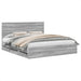 Cadru de pat cu sertar Gri Sonoma 200 x 200 cm Lemn Ingineresc - WALTI WALTI