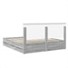 Cadru de pat cu sertar Gri Sonoma 200 x 200 cm Lemn Ingineresc - WALTI WALTI