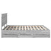 Cadru de pat cu sertar Gri Sonoma 200 x 200 cm Lemn Ingineresc - WALTI WALTI