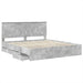 Cadru de pat Gri din beton 180 x 200 cm Lemn Ingineresc - WALTI WALTI