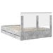 Cadru de pat Gri din beton 160 x 200 cm Lemn Ingineresc - WALTI WALTI