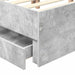 Cadru de pat Gri din beton 150 x 200 cm Lemn Ingineresc - WALTI WALTI