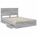 Cadru de pat cu sertar Gri Sonoma 150 x 200 cm Lemn Ingineresc - WALTI WALTI