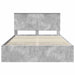 Cadru de pat Gri din beton 140 x 190 cm Lemn Ingineresc - WALTI WALTI