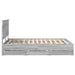 Cadru de pat cu sertar Gri Sonoma 140 x 200 cm Lemn Ingineresc - WALTI WALTI