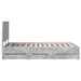 Cadru de pat Gri din beton 135 x 190 cm Lemn Ingineresc - WALTI WALTI