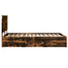 Cadru de pat Stejar fumuriu 135 x 190 cm Lemn Ingineresc - WALTI WALTI
