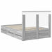 Cadru de pat cu sertar Gri Sonoma 120 x 190 cm Lemn Ingineresc - WALTI WALTI