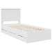 Cadru de pat cu sertar Alb 100 x 200 cm Lemn Ingineresc - WALTI WALTI