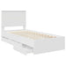 Cadru de pat cu sertar Alb 90 x 190 cm Lemn Ingineresc - WALTI WALTI