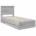 Cadru de pat cu sertar Gri Sonoma 90 x 190 cm Lemn Ingineresc - WALTI WALTI