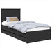 Cadru de pat cu sertar Negru 90 x 200 cm Lemn Ingineresc - WALTI WALTI
