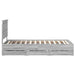Cadru de pat cu sertar Gri Sonoma 90 x 200 cm Lemn Ingineresc - WALTI WALTI