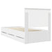 Cadru de pat cu sertar Alb 75 x 190 cm Lemn Ingineresc - WALTI WALTI