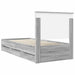 Cadru de pat cu sertar Gri Sonoma 75 x 190 cm Lemn Ingineresc - WALTI WALTI
