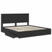 Cadru de pat cu sertar Manual Negru 200 x 200 cm Lemn compozit - WALTI WALTI