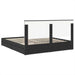 Cadru de pat cu sertar Manual Negru 200 x 200 cm Lemn compozit - WALTI WALTI