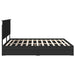Cadru de pat cu sertar Manual Negru 200 x 200 cm Lemn compozit - WALTI WALTI