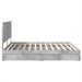 Cadru de pat cu sertar Gri din beton 200 x 200 cm Lemn compozit - WALTI WALTI