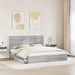 Cadru de pat cu sertar Gri Sonoma 200 x 200 cm Lemn compozit - WALTI WALTI