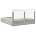 Cadru de pat cu sertar Gri Sonoma 200 x 200 cm Lemn compozit - WALTI WALTI