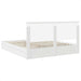 Pat cu storage cu headboard Alb 180 x 200 cm Lemn compozit - WALTI WALTI