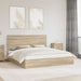Pat cu storage Stejar Sonoma 180 x 200 cm Lemn compozit - WALTI WALTI