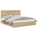 Pat cu storage Stejar Sonoma 180 x 200 cm Lemn compozit - WALTI WALTI