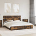 Pat cu storage Stejar fumuriu 180 x 200 cm Lemn compozit - WALTI WALTI
