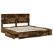 Pat cu storage Stejar fumuriu 180 x 200 cm Lemn compozit - WALTI WALTI