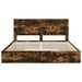 Pat cu storage Stejar fumuriu 180 x 200 cm Lemn compozit - WALTI WALTI