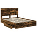 Pat cu storage Stejar fumuriu 160 x 200 cm Lemn compozit - WALTI WALTI
