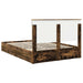 Pat cu storage Stejar fumuriu 160 x 200 cm Lemn compozit - WALTI WALTI